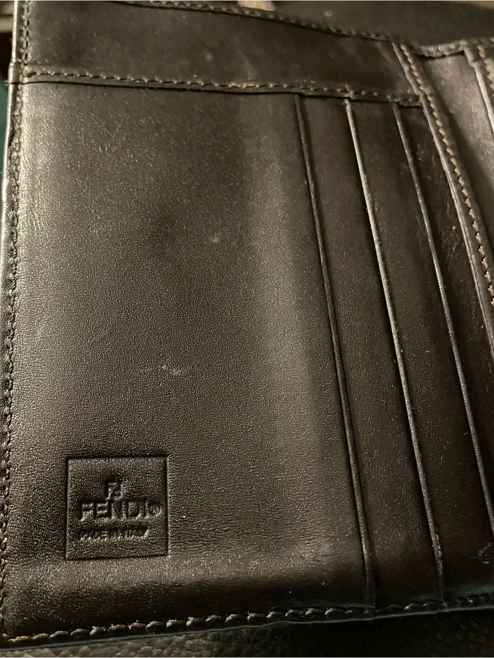Fendi Monogram Canvas Small Wallet in Brown